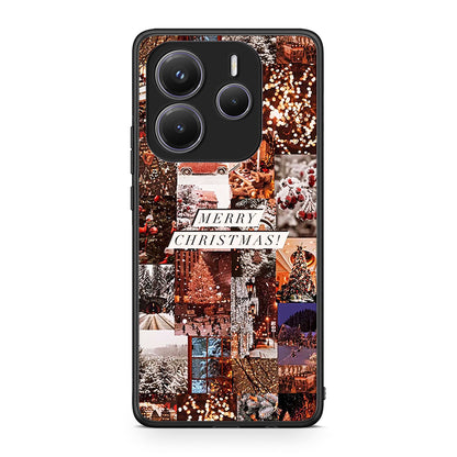 Xiaomi Redmi Note 14 5G Xmas Collage θήκη από τη Smartfits με σχέδιο στο πίσω μέρος και μαύρο περίβλημα | Smartphone case with colorful back and black bezels by Smartfits