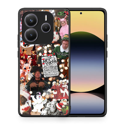 Θήκη Xiaomi Redmi Note 14 5G Xmas Movies από τη Smartfits με σχέδιο στο πίσω μέρος και μαύρο περίβλημα | Xiaomi Redmi Note 14 5G Xmas Movies case with colorful back and black bezels