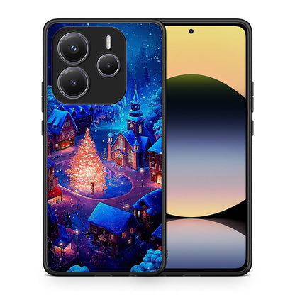 Θήκη Xiaomi Redmi Note 14 5G Xmas Village από τη Smartfits με σχέδιο στο πίσω μέρος και μαύρο περίβλημα | Xiaomi Redmi Note 14 5G Xmas Village case with colorful back and black bezels