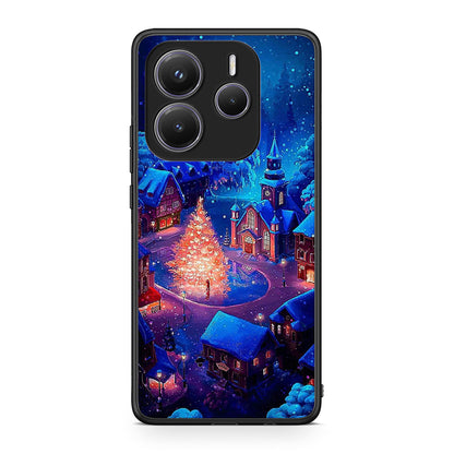 Xiaomi Redmi Note 14 5G Xmas Village θήκη από τη Smartfits με σχέδιο στο πίσω μέρος και μαύρο περίβλημα | Smartphone case with colorful back and black bezels by Smartfits