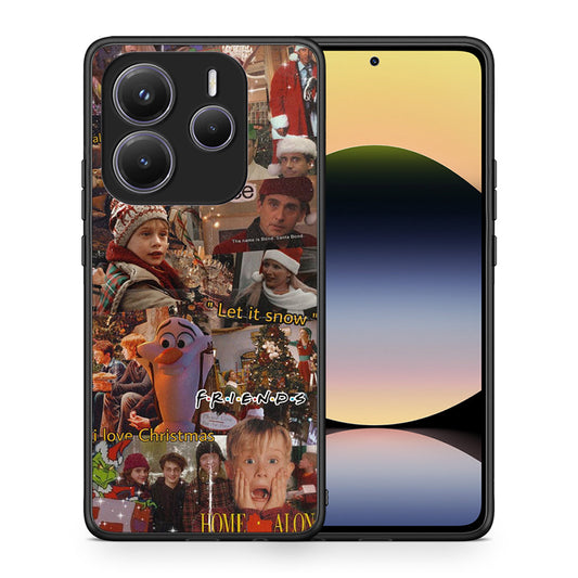 Θήκη Xiaomi Redmi Note 14 5G Xmas Wishes από τη Smartfits με σχέδιο στο πίσω μέρος και μαύρο περίβλημα | Xiaomi Redmi Note 14 5G Xmas Wishes case with colorful back and black bezels