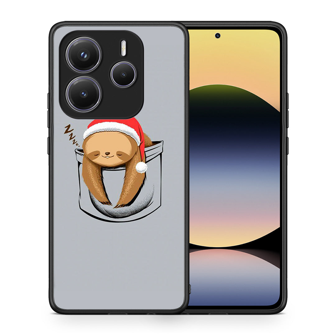 Θήκη Xiaomi Redmi Note 14 5G Xmas Zzzz από τη Smartfits με σχέδιο στο πίσω μέρος και μαύρο περίβλημα | Xiaomi Redmi Note 14 5G Xmas Zzzz case with colorful back and black bezels