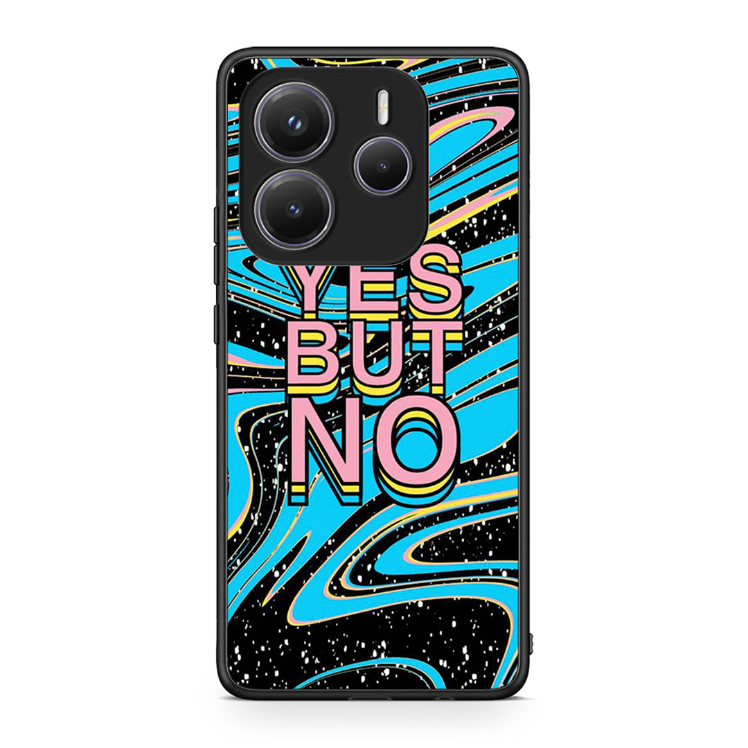 Xiaomi Redmi Note 14 5G Yes But No θήκη από τη Smartfits με σχέδιο στο πίσω μέρος και μαύρο περίβλημα | Smartphone case with colorful back and black bezels by Smartfits