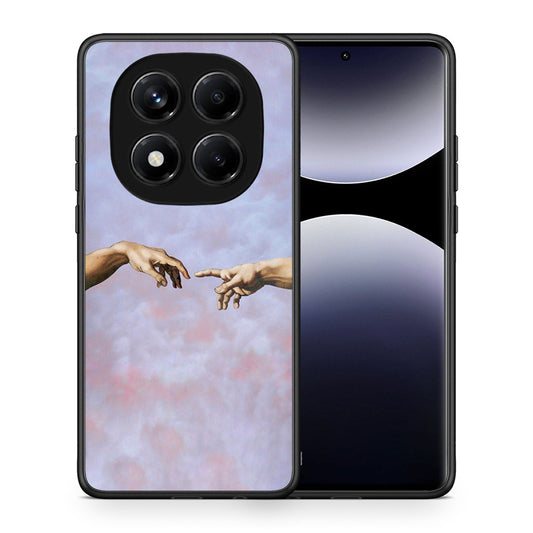 Θήκη Xiaomi Redmi Note 14 Pro 4G Adam Hand από τη Smartfits με σχέδιο στο πίσω μέρος και μαύρο περίβλημα | Xiaomi Redmi Note 14 Pro 4G Adam Hand case with colorful back and black bezels