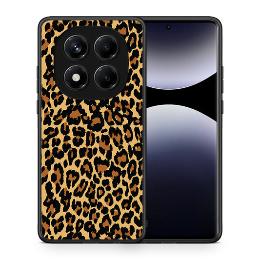 Θήκη Xiaomi Redmi Note 14 Pro 4G Leopard Animal από τη Smartfits με σχέδιο στο πίσω μέρος και μαύρο περίβλημα | Xiaomi Redmi Note 14 Pro 4G Leopard Animal case with colorful back and black bezels