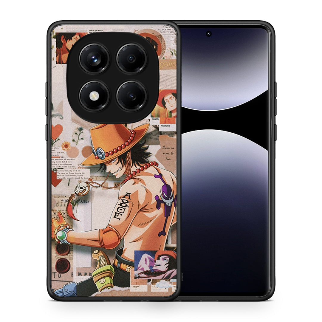Θήκη Xiaomi Redmi Note 14 Pro 4G Anime Collage από τη Smartfits με σχέδιο στο πίσω μέρος και μαύρο περίβλημα | Xiaomi Redmi Note 14 Pro 4G Anime Collage case with colorful back and black bezels