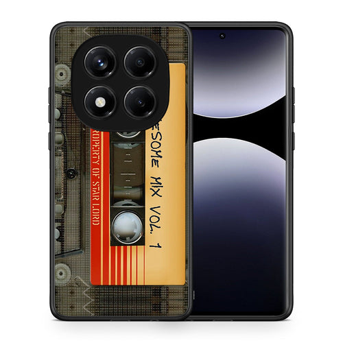 Θήκη Xiaomi Redmi Note 14 Pro 4G Awesome Mix από τη Smartfits με σχέδιο στο πίσω μέρος και μαύρο περίβλημα | Xiaomi Redmi Note 14 Pro 4G Awesome Mix case with colorful back and black bezels