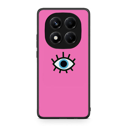 Xiaomi Redmi Note 14 Pro 4G Blue Eye Pink θήκη από τη Smartfits με σχέδιο στο πίσω μέρος και μαύρο περίβλημα | Smartphone case with colorful back and black bezels by Smartfits
