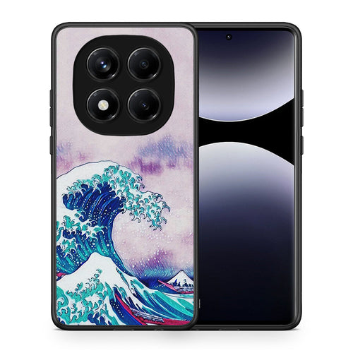 Θήκη Xiaomi Redmi Note 14 Pro 4G Blue Waves από τη Smartfits με σχέδιο στο πίσω μέρος και μαύρο περίβλημα | Xiaomi Redmi Note 14 Pro 4G Blue Waves case with colorful back and black bezels