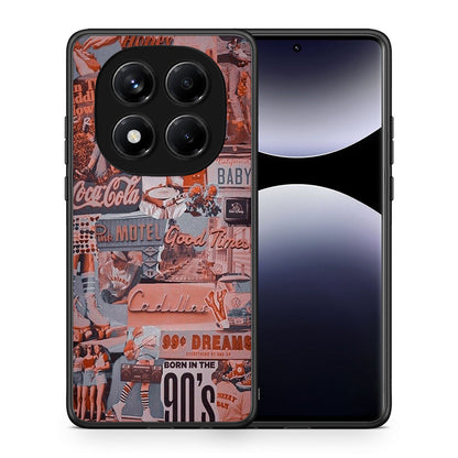 Θήκη Xiaomi Redmi Note 14 Pro 4G Born In 90s από τη Smartfits με σχέδιο στο πίσω μέρος και μαύρο περίβλημα | Xiaomi Redmi Note 14 Pro 4G Born In 90s case with colorful back and black bezels