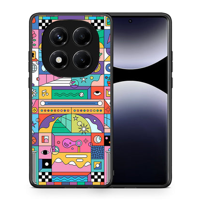 Θήκη Xiaomi Redmi Note 14 Pro 4G Bubbles Soap από τη Smartfits με σχέδιο στο πίσω μέρος και μαύρο περίβλημα | Xiaomi Redmi Note 14 Pro 4G Bubbles Soap case with colorful back and black bezels