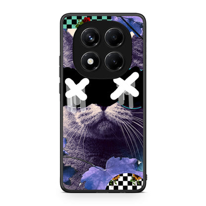 Xiaomi Redmi Note 14 Pro 4G Cat Collage θήκη από τη Smartfits με σχέδιο στο πίσω μέρος και μαύρο περίβλημα | Smartphone case with colorful back and black bezels by Smartfits
