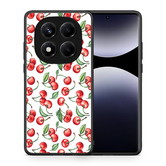 Θήκη Xiaomi Redmi Note 14 Pro 4G Cherry Summer από τη Smartfits με σχέδιο στο πίσω μέρος και μαύρο περίβλημα | Xiaomi Redmi Note 14 Pro 4G Cherry Summer case with colorful back and black bezels