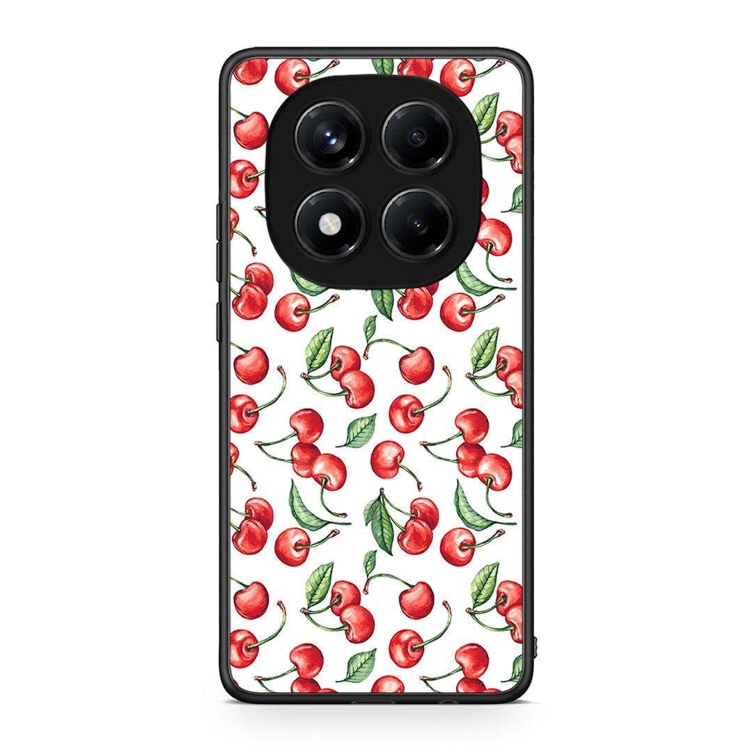 Xiaomi Redmi Note 14 Pro 4G Cherry Summer θήκη από τη Smartfits με σχέδιο στο πίσω μέρος και μαύρο περίβλημα | Smartphone case with colorful back and black bezels by Smartfits