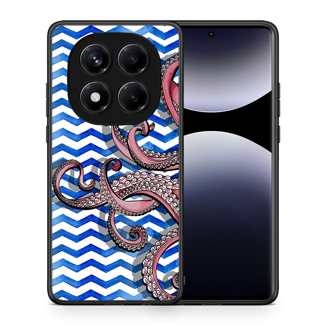 Θήκη Xiaomi Redmi Note 14 Pro 4G Chevron Devilfish από τη Smartfits με σχέδιο στο πίσω μέρος και μαύρο περίβλημα | Xiaomi Redmi Note 14 Pro 4G Chevron Devilfish case with colorful back and black bezels