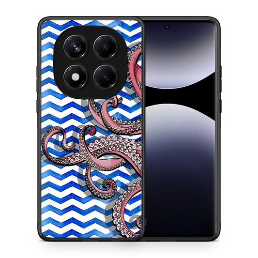 Θήκη Xiaomi Redmi Note 14 Pro 4G Chevron Devilfish από τη Smartfits με σχέδιο στο πίσω μέρος και μαύρο περίβλημα | Xiaomi Redmi Note 14 Pro 4G Chevron Devilfish case with colorful back and black bezels