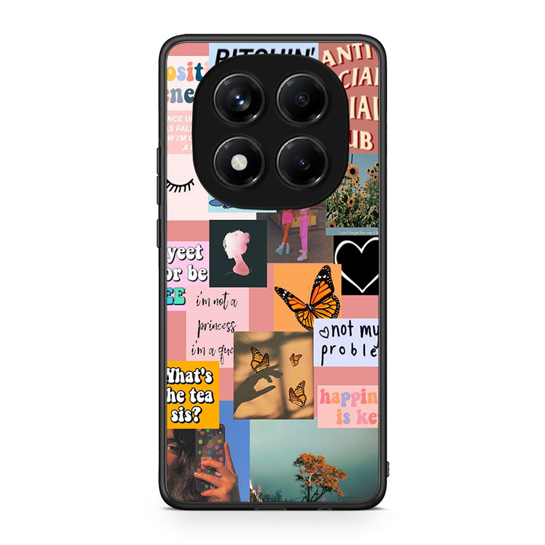 Xiaomi Redmi Note 14 Pro 4G Collage Bitchin Θήκη Αγίου Βαλεντίνου από τη Smartfits με σχέδιο στο πίσω μέρος και μαύρο περίβλημα | Smartphone case with colorful back and black bezels by Smartfits
