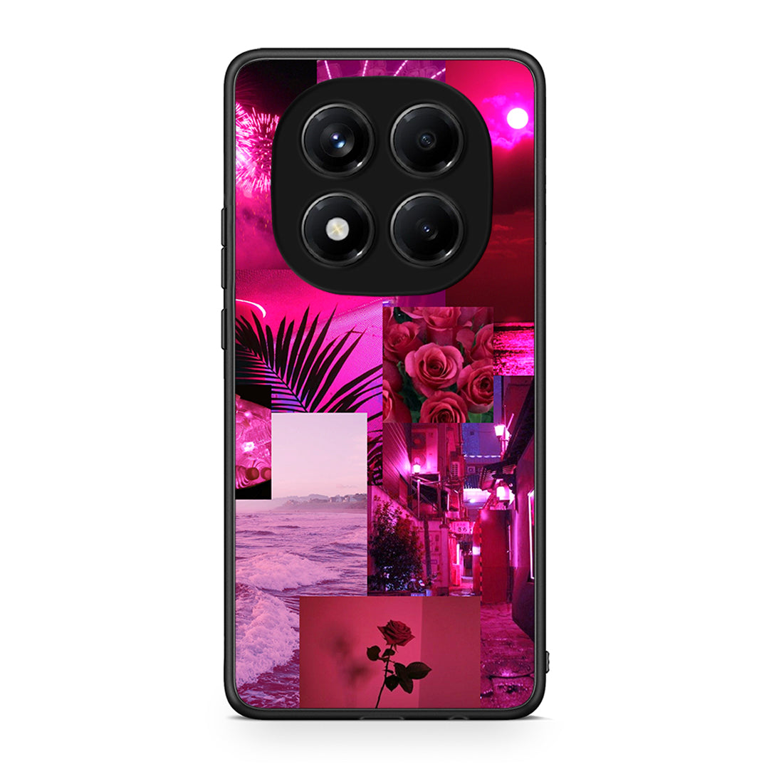 Xiaomi Redmi Note 14 Pro 4G Collage Red Roses Θήκη Αγίου Βαλεντίνου από τη Smartfits με σχέδιο στο πίσω μέρος και μαύρο περίβλημα | Smartphone case with colorful back and black bezels by Smartfits