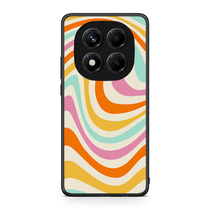 Xiaomi Redmi Note 14 Pro 4G Colourful Waves θήκη από τη Smartfits με σχέδιο στο πίσω μέρος και μαύρο περίβλημα | Smartphone case with colorful back and black bezels by Smartfits