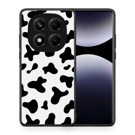 Θήκη Xiaomi Redmi Note 14 Pro 4G Cow Print από τη Smartfits με σχέδιο στο πίσω μέρος και μαύρο περίβλημα | Xiaomi Redmi Note 14 Pro 4G Cow Print case with colorful back and black bezels