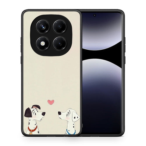 Θήκη Xiaomi Redmi Note 14 Pro 4G Dalmatians Love από τη Smartfits με σχέδιο στο πίσω μέρος και μαύρο περίβλημα | Xiaomi Redmi Note 14 Pro 4G Dalmatians Love case with colorful back and black bezels