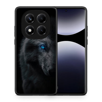Θήκη Xiaomi Redmi Note 14 Pro 4G Dark Wolf από τη Smartfits με σχέδιο στο πίσω μέρος και μαύρο περίβλημα | Xiaomi Redmi Note 14 Pro 4G Dark Wolf case with colorful back and black bezels