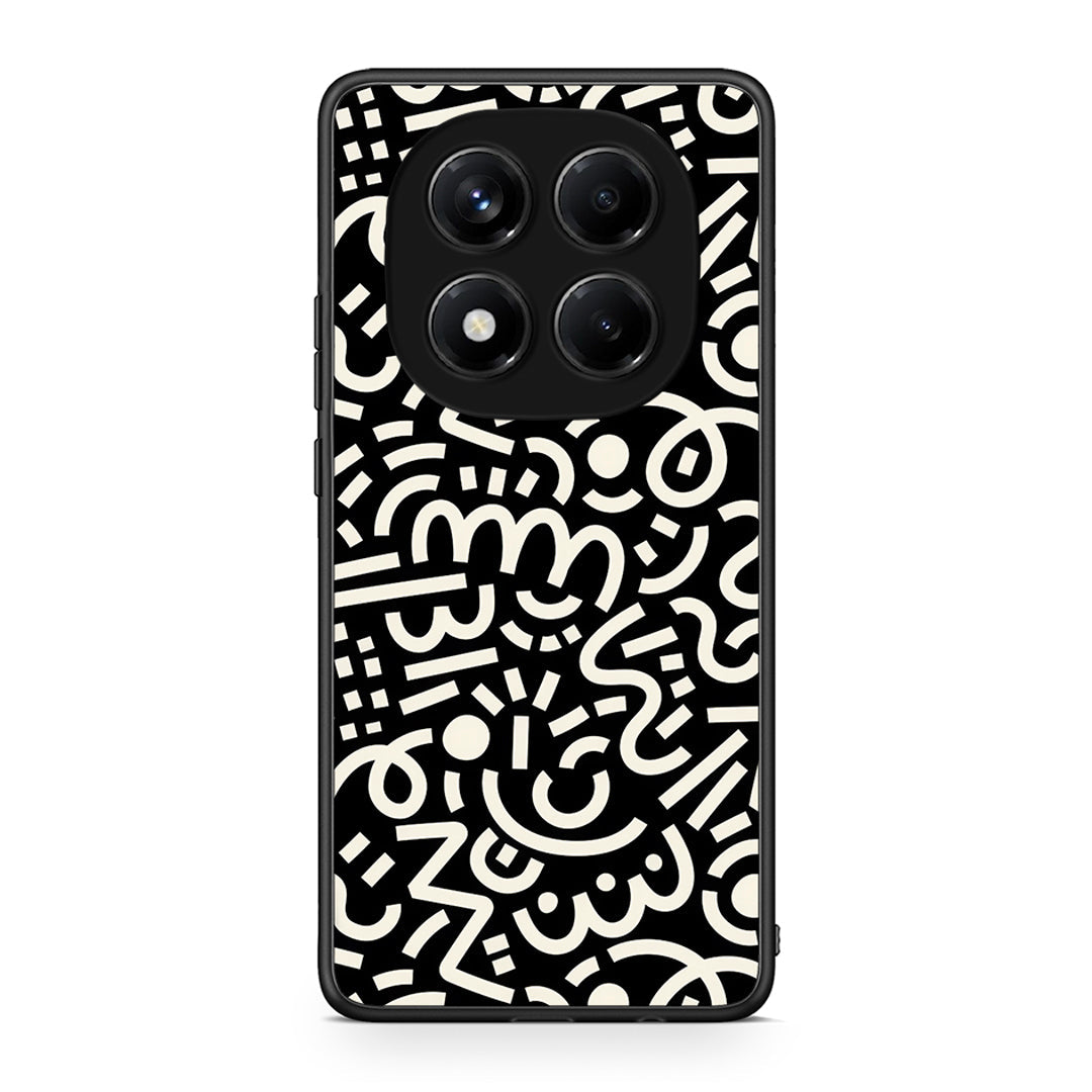 Xiaomi Redmi Note 14 Pro 4G Doodle Art Θήκη από τη Smartfits με σχέδιο στο πίσω μέρος και μαύρο περίβλημα | Smartphone case with colorful back and black bezels by Smartfits