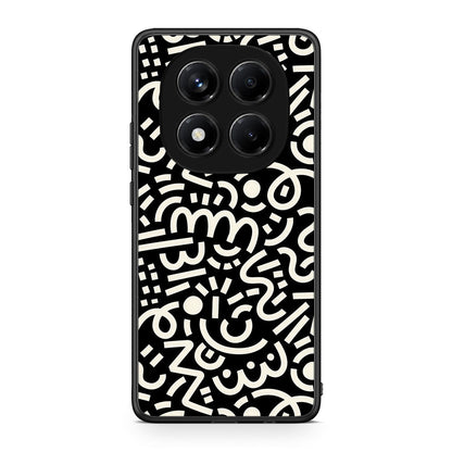 Xiaomi Redmi Note 14 Pro 4G Doodle Art Θήκη από τη Smartfits με σχέδιο στο πίσω μέρος και μαύρο περίβλημα | Smartphone case with colorful back and black bezels by Smartfits