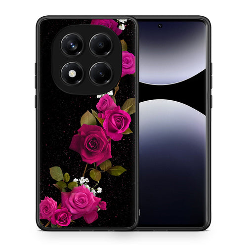 Θήκη Xiaomi Redmi Note 14 Pro 4G Red Roses Flower από τη Smartfits με σχέδιο στο πίσω μέρος και μαύρο περίβλημα | Xiaomi Redmi Note 14 Pro 4G Red Roses Flower case with colorful back and black bezels