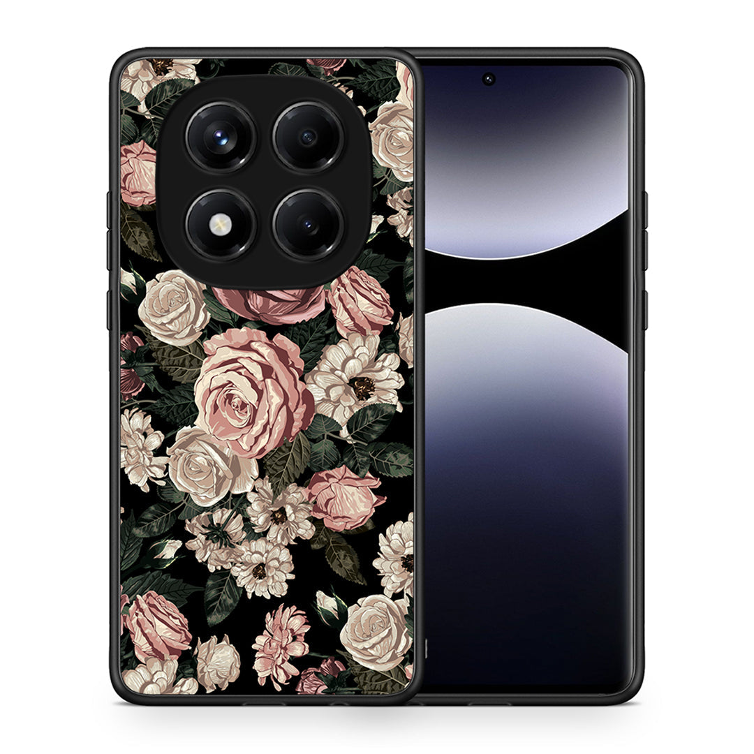 Θήκη Xiaomi Redmi Note 14 Pro 4G Wild Roses Flower από τη Smartfits με σχέδιο στο πίσω μέρος και μαύρο περίβλημα | Xiaomi Redmi Note 14 Pro 4G Wild Roses Flower case with colorful back and black bezels