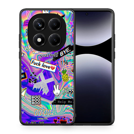 Θήκη Xiaomi Redmi Note 14 Pro 4G Game Over από τη Smartfits με σχέδιο στο πίσω μέρος και μαύρο περίβλημα | Xiaomi Redmi Note 14 Pro 4G Game Over case with colorful back and black bezels