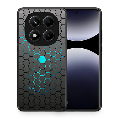 Θήκη Xiaomi Redmi Note 14 Pro 4G Hexagonal Geometric από τη Smartfits με σχέδιο στο πίσω μέρος και μαύρο περίβλημα | Xiaomi Redmi Note 14 Pro 4G Hexagonal Geometric case with colorful back and black bezels