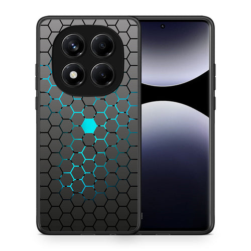 Θήκη Xiaomi Redmi Note 14 Pro 4G Hexagonal Geometric από τη Smartfits με σχέδιο στο πίσω μέρος και μαύρο περίβλημα | Xiaomi Redmi Note 14 Pro 4G Hexagonal Geometric case with colorful back and black bezels