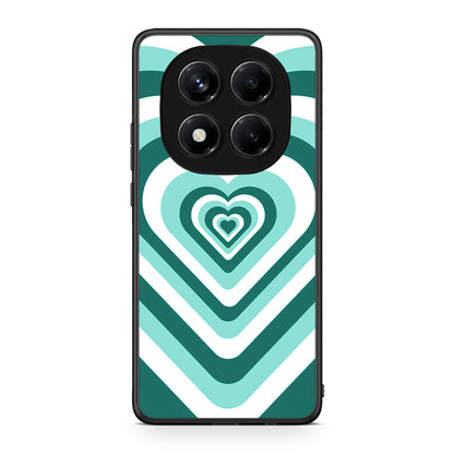 Xiaomi Redmi Note 14 Pro 4G Green Hearts θήκη από τη Smartfits με σχέδιο στο πίσω μέρος και μαύρο περίβλημα | Smartphone case with colorful back and black bezels by Smartfits