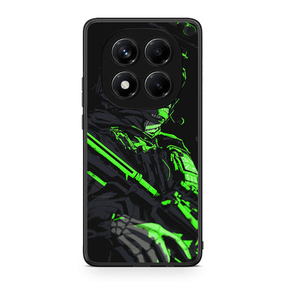 Xiaomi Redmi Note 14 Pro 4G Green Soldier Θήκη Αγίου Βαλεντίνου από τη Smartfits με σχέδιο στο πίσω μέρος και μαύρο περίβλημα | Smartphone case with colorful back and black bezels by Smartfits