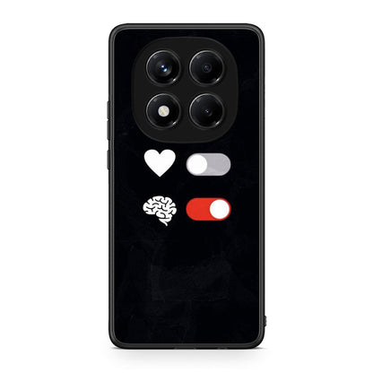 Xiaomi Redmi Note 14 Pro 4G Heart Vs Brain Θήκη Αγίου Βαλεντίνου από τη Smartfits με σχέδιο στο πίσω μέρος και μαύρο περίβλημα | Smartphone case with colorful back and black bezels by Smartfits
