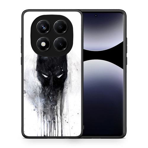 Θήκη Xiaomi Redmi Note 14 Pro 4G Paint Bat Hero από τη Smartfits με σχέδιο στο πίσω μέρος και μαύρο περίβλημα | Xiaomi Redmi Note 14 Pro 4G Paint Bat Hero case with colorful back and black bezels