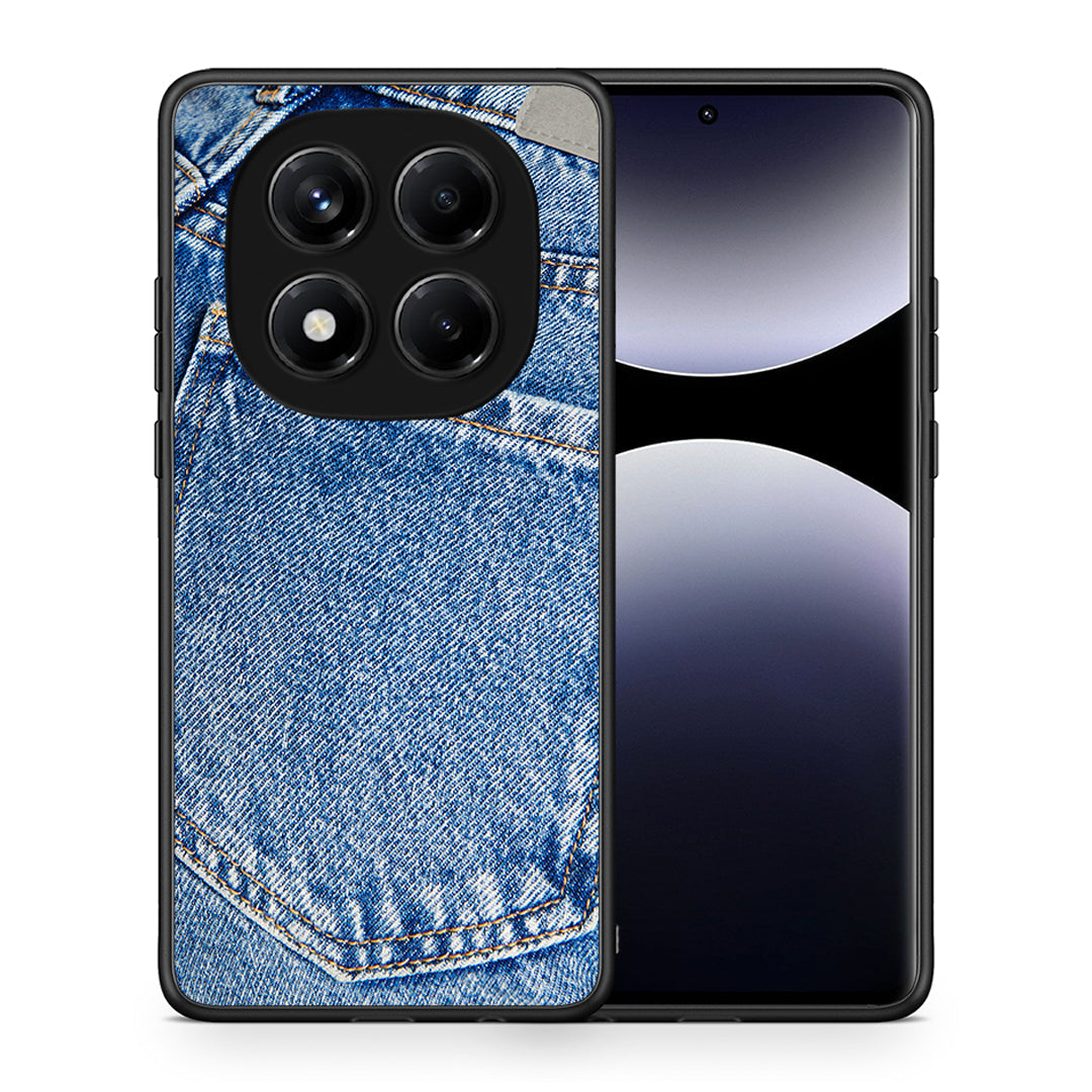 Θήκη Xiaomi Redmi Note 14 Pro 4G Jeans Pocket από τη Smartfits με σχέδιο στο πίσω μέρος και μαύρο περίβλημα | Xiaomi Redmi Note 14 Pro 4G Jeans Pocket case with colorful back and black bezels