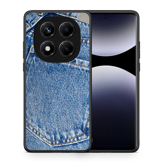 Θήκη Xiaomi Redmi Note 14 Pro 4G Jeans Pocket από τη Smartfits με σχέδιο στο πίσω μέρος και μαύρο περίβλημα | Xiaomi Redmi Note 14 Pro 4G Jeans Pocket case with colorful back and black bezels