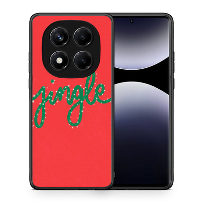 Θήκη Xiaomi Redmi Note 14 Pro 4G Jingle Xmas από τη Smartfits με σχέδιο στο πίσω μέρος και μαύρο περίβλημα | Xiaomi Redmi Note 14 Pro 4G Jingle Xmas case with colorful back and black bezels