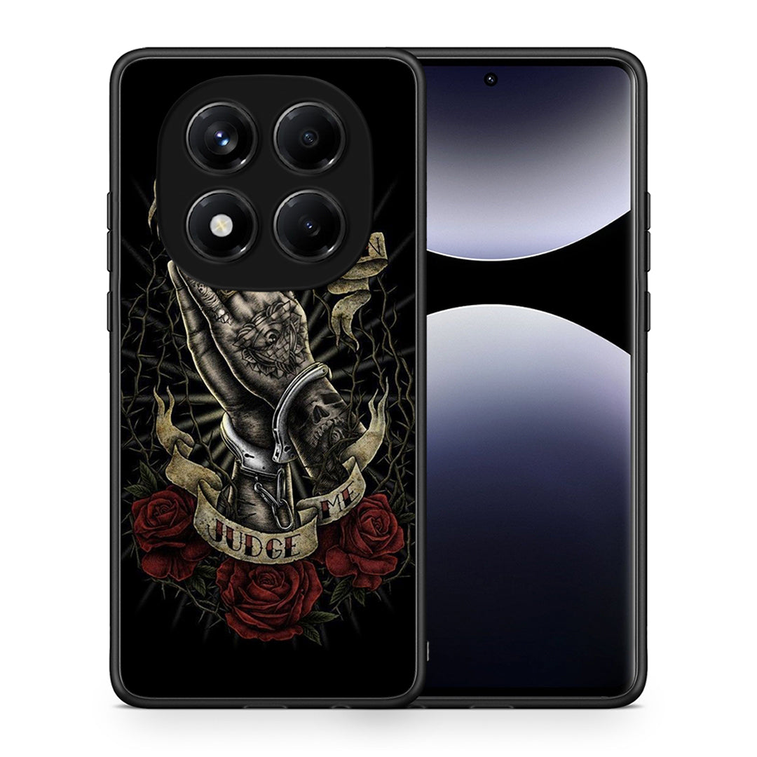 Θήκη Xiaomi Redmi Note 14 Pro 4G Judge By God από τη Smartfits με σχέδιο στο πίσω μέρος και μαύρο περίβλημα | Xiaomi Redmi Note 14 Pro 4G Judge By God case with colorful back and black bezels