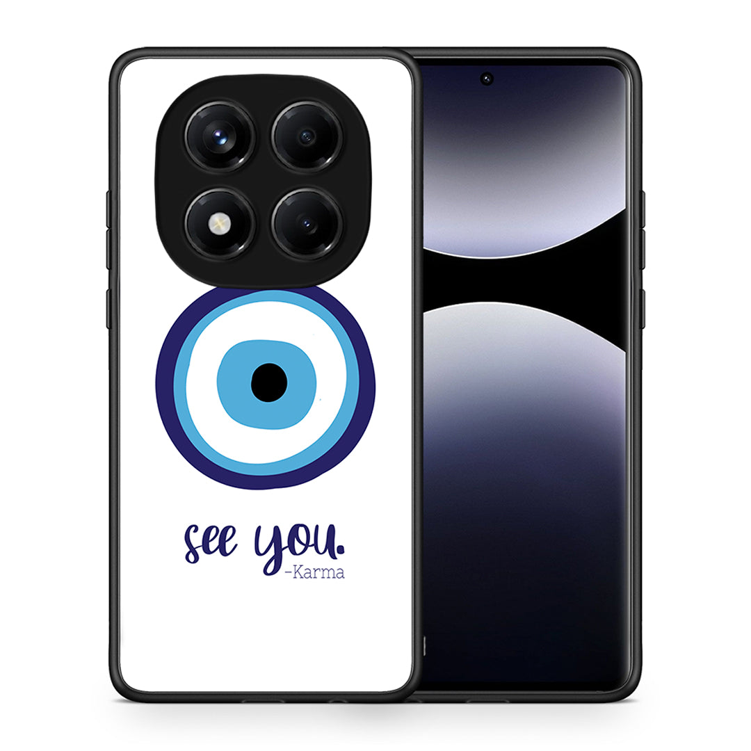 Θήκη Xiaomi Redmi Note 14 Pro 4G Karma Says από τη Smartfits με σχέδιο στο πίσω μέρος και μαύρο περίβλημα | Xiaomi Redmi Note 14 Pro 4G Karma Says case with colorful back and black bezels