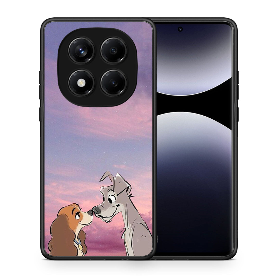 Θήκη Xiaomi Redmi Note 14 Pro 4G Lady And Tramp από τη Smartfits με σχέδιο στο πίσω μέρος και μαύρο περίβλημα | Xiaomi Redmi Note 14 Pro 4G Lady And Tramp case with colorful back and black bezels