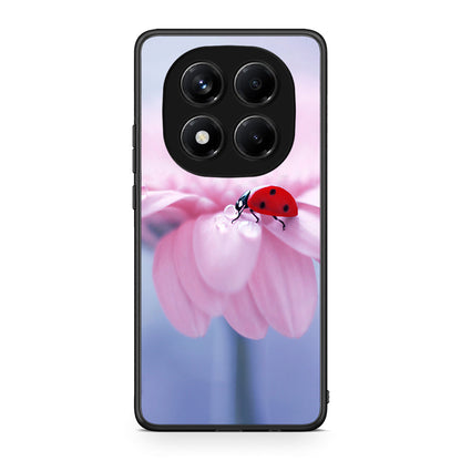 Xiaomi Redmi Note 14 Pro 4G Ladybug Flower θήκη από τη Smartfits με σχέδιο στο πίσω μέρος και μαύρο περίβλημα | Smartphone case with colorful back and black bezels by Smartfits