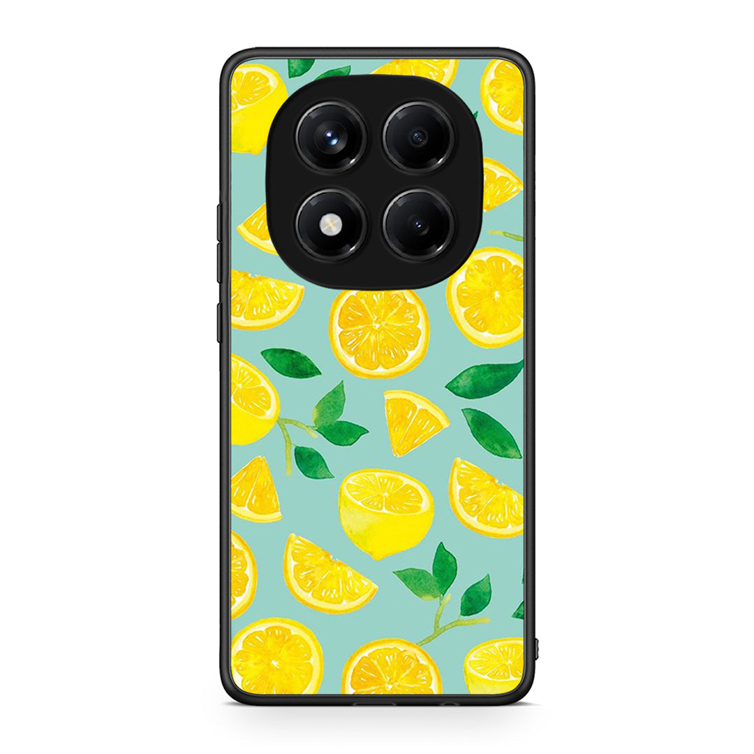 Xiaomi Redmi Note 14 Pro 4G Lemons θήκη από τη Smartfits με σχέδιο στο πίσω μέρος και μαύρο περίβλημα | Smartphone case with colorful back and black bezels by Smartfits