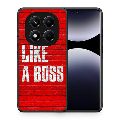 Θήκη Xiaomi Redmi Note 14 Pro 4G Like A Boss από τη Smartfits με σχέδιο στο πίσω μέρος και μαύρο περίβλημα | Xiaomi Redmi Note 14 Pro 4G Like A Boss case with colorful back and black bezels