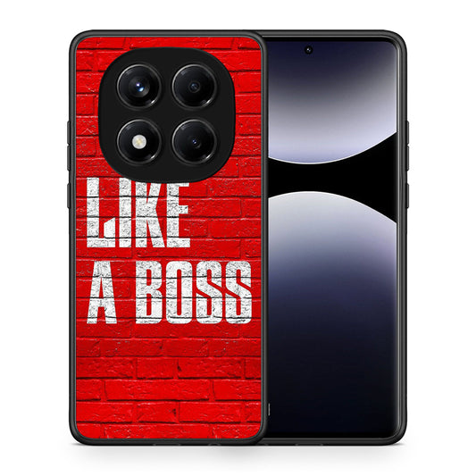 Θήκη Xiaomi Redmi Note 14 Pro 4G Like A Boss από τη Smartfits με σχέδιο στο πίσω μέρος και μαύρο περίβλημα | Xiaomi Redmi Note 14 Pro 4G Like A Boss case with colorful back and black bezels