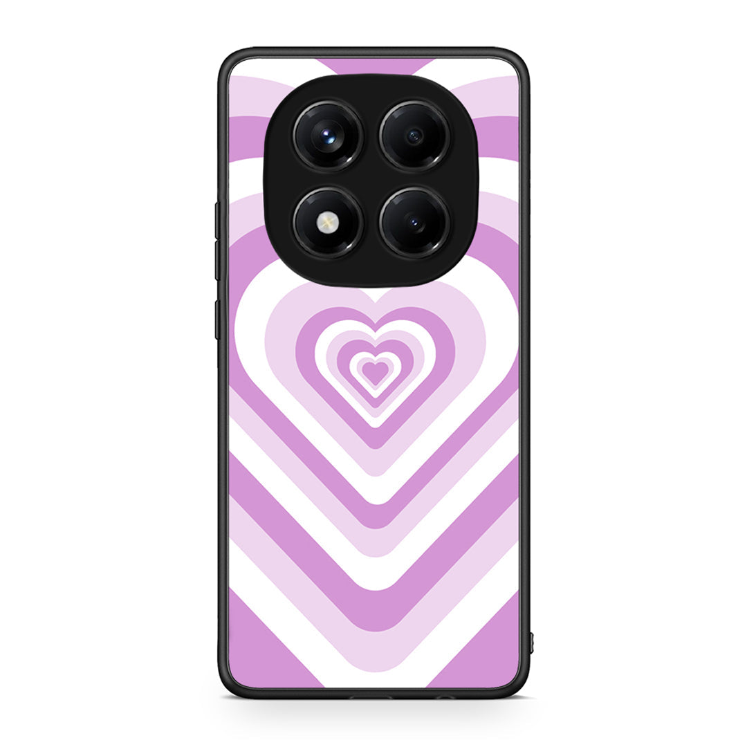 Xiaomi Redmi Note 14 Pro 4G Lilac Hearts θήκη από τη Smartfits με σχέδιο στο πίσω μέρος και μαύρο περίβλημα | Smartphone case with colorful back and black bezels by Smartfits