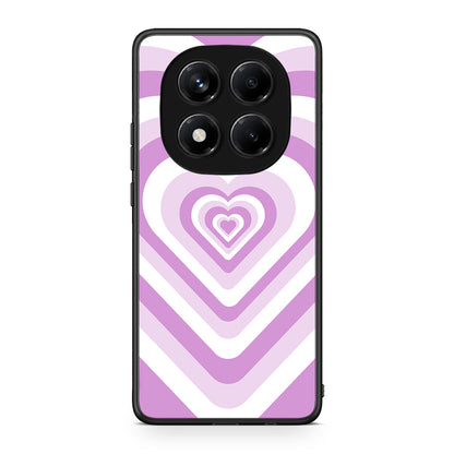 Xiaomi Redmi Note 14 Pro 4G Lilac Hearts θήκη από τη Smartfits με σχέδιο στο πίσω μέρος και μαύρο περίβλημα | Smartphone case with colorful back and black bezels by Smartfits