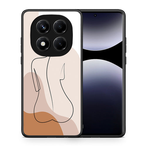 Θήκη Xiaomi Redmi Note 14 Pro 4G LineArt Woman από τη Smartfits με σχέδιο στο πίσω μέρος και μαύρο περίβλημα | Xiaomi Redmi Note 14 Pro 4G LineArt Woman case with colorful back and black bezels